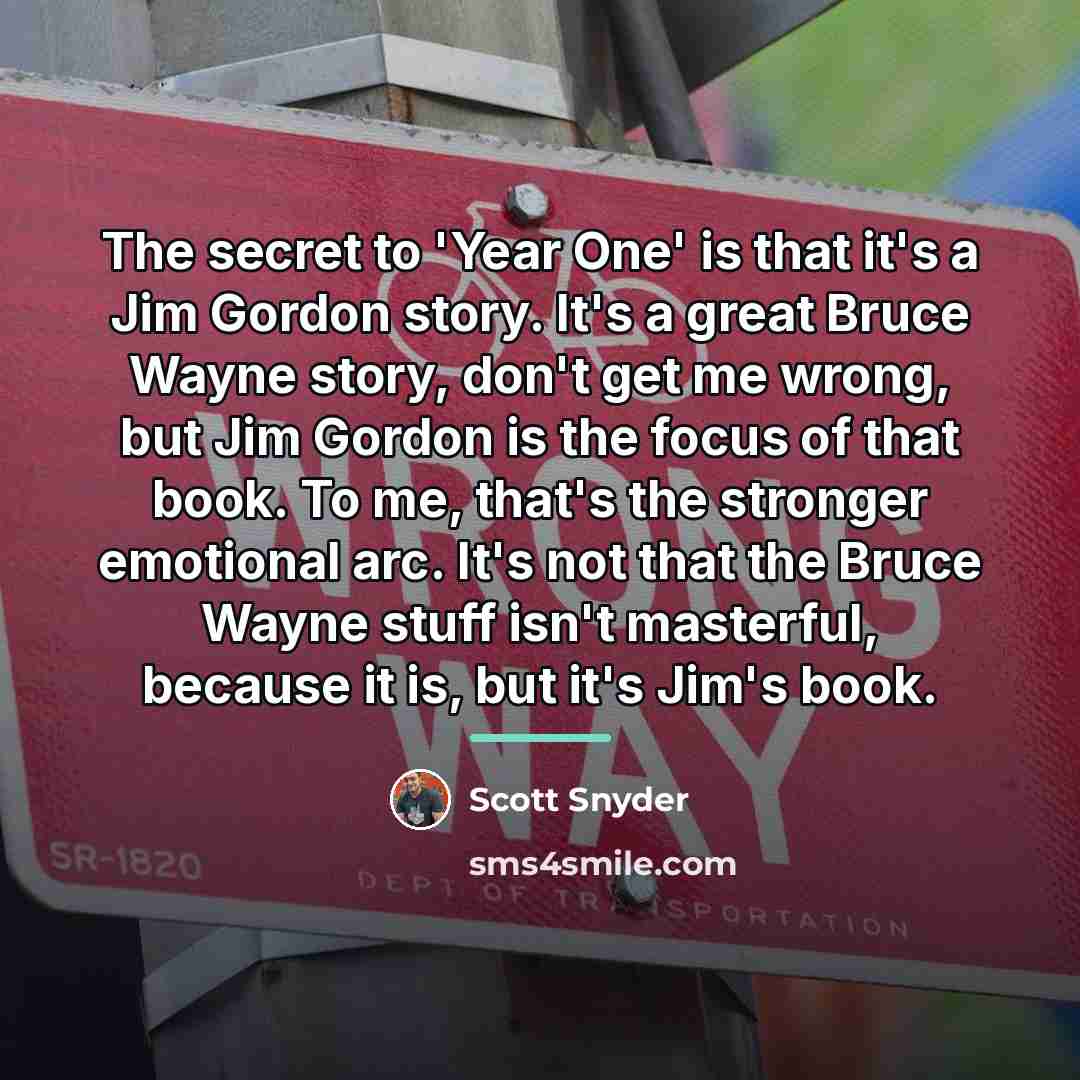 “The secret to 'Year One' is that it's a Jim…” quote by Scott Snyder