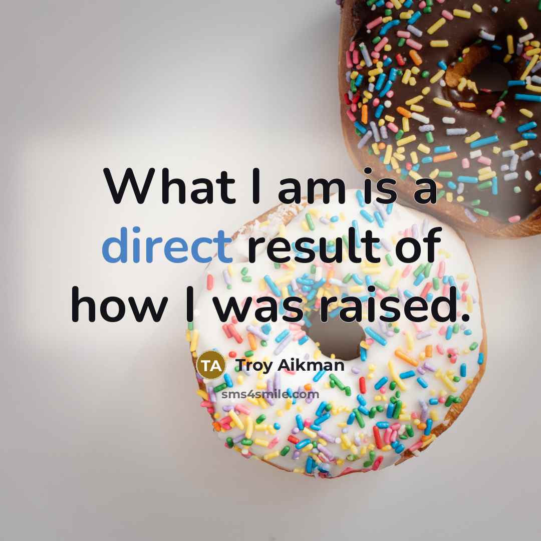 “What I am is a direct result of how I…” quote by Troy Aikman