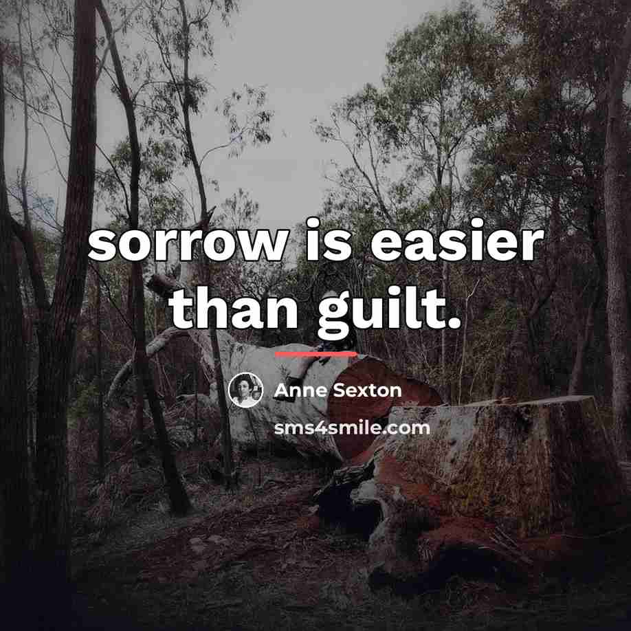 “sorrow is easier than guilt.…” quote by Anne Sexton