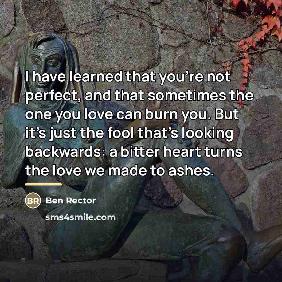 “I have learned that you're not perfect, and that sometimes…” quote by Ben Rector