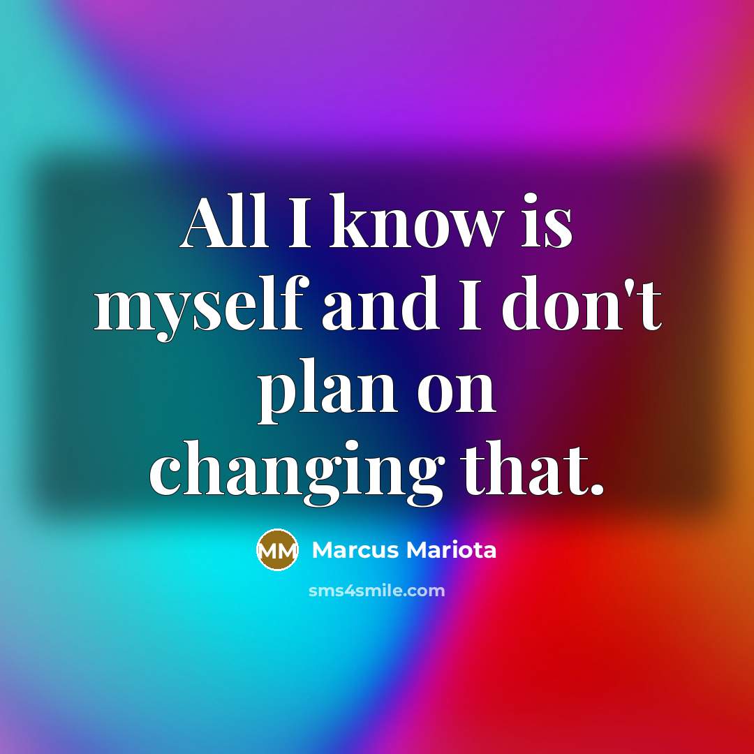 “All I know is myself and I don't plan on…” quote by Marcus Mariota