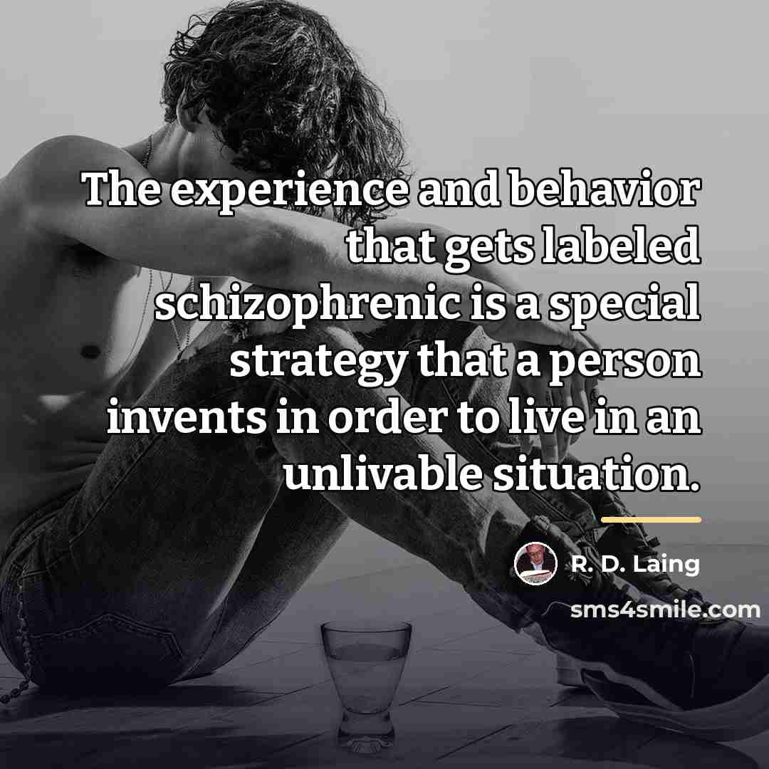 “The experience and behavior that gets labeled schizophrenic is a…” quote by R. D. Laing