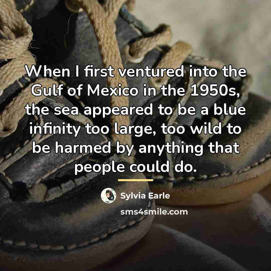 “When I first ventured into the Gulf of Mexico in…” quote by Sylvia Earle