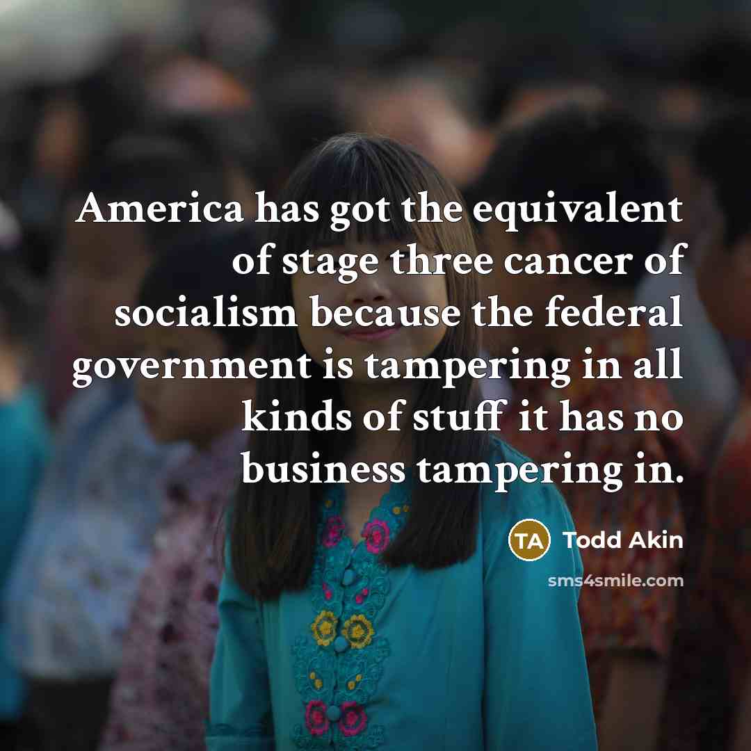 “America has got the equivalent of stage three cancer of…” quote by Todd Akin
