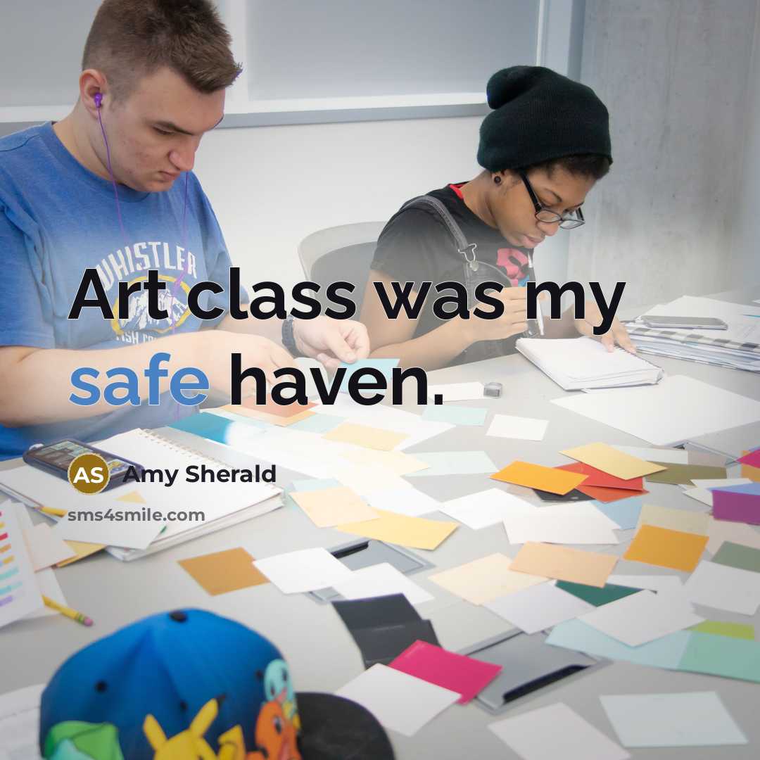“Art class was my safe haven.…” quote by Amy Sherald