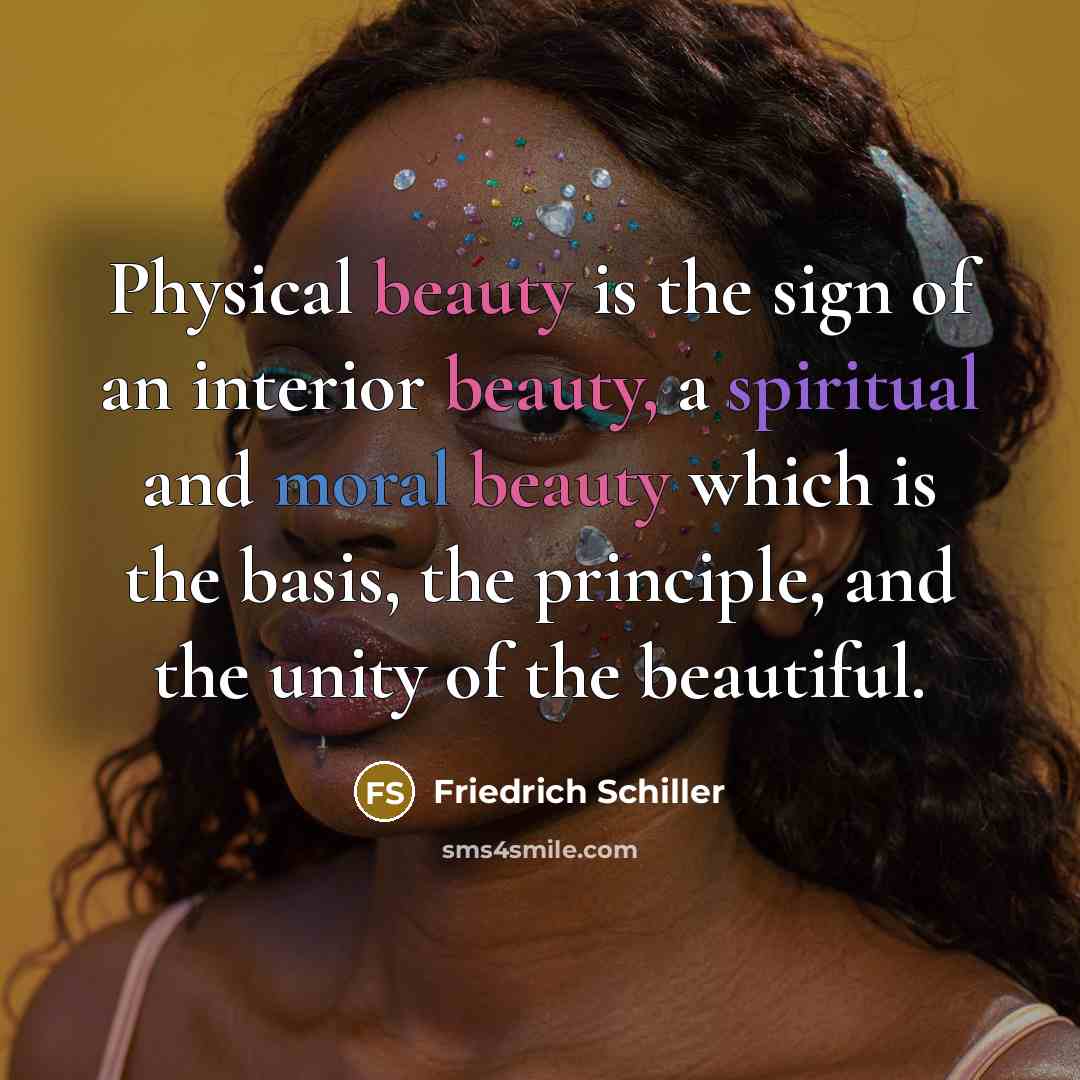 “Physical beauty is the sign of an interior beauty, a…” quote by Friedrich Schiller