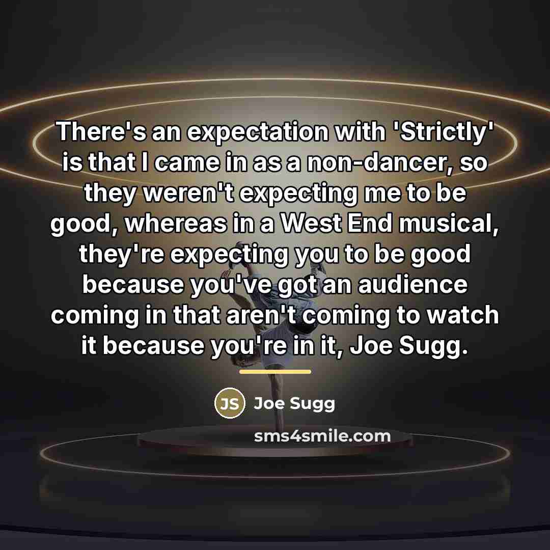 “There's an expectation with 'Strictly' is that I came in…” quote by Joe Sugg