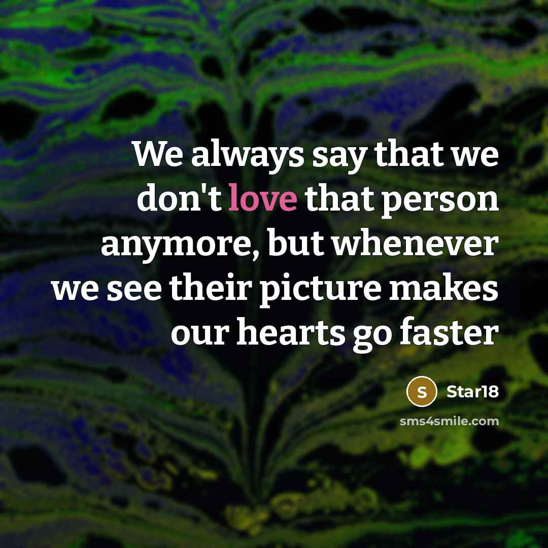 “We always say that we don't love that person anymore,…” quote by Star18
