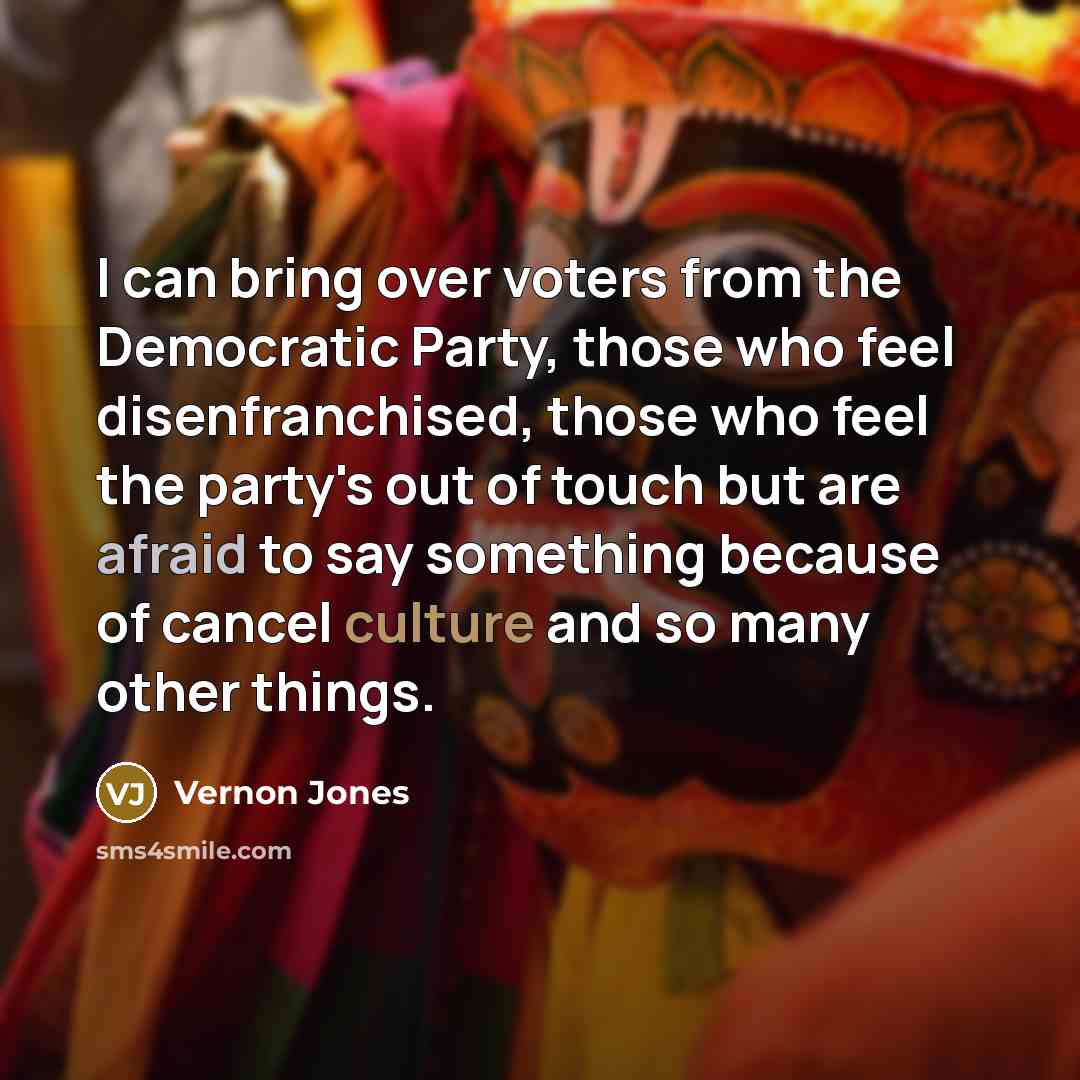 “I can bring over voters from the Democratic Party, those…” quote by Vernon Jones