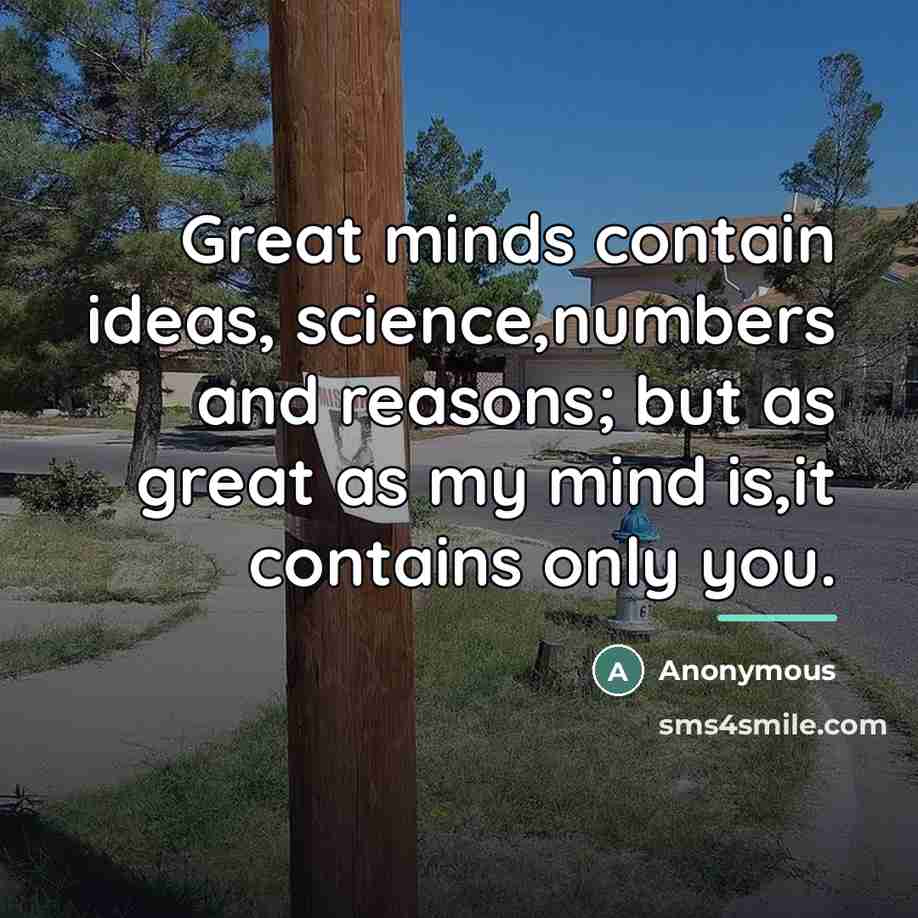 “Great minds contain ideas, science,numbers and reasons; but as great…” quote by Anonymous