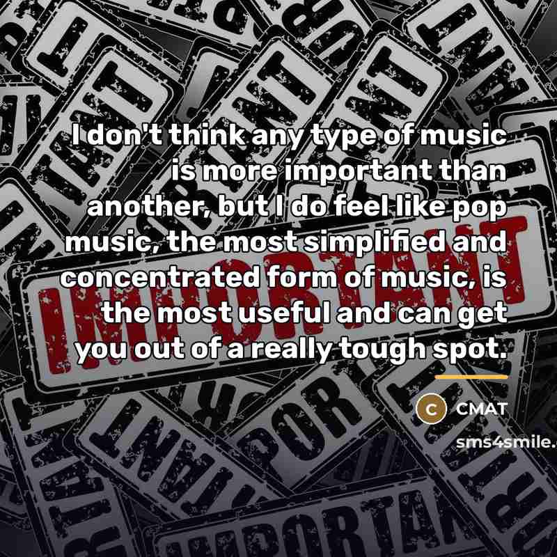 “I don't think any type of music is more important…” quote by CMAT