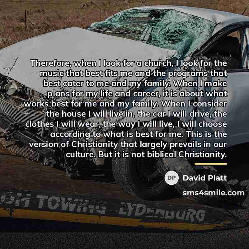 “Therefore, when I look for a church, I look for…” quote by David Platt