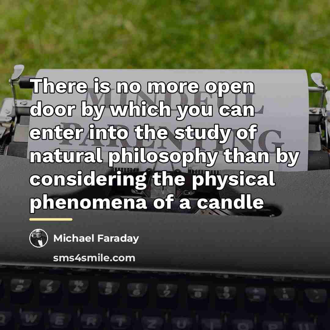“There is no more open door by which you can…” quote by Michael Faraday