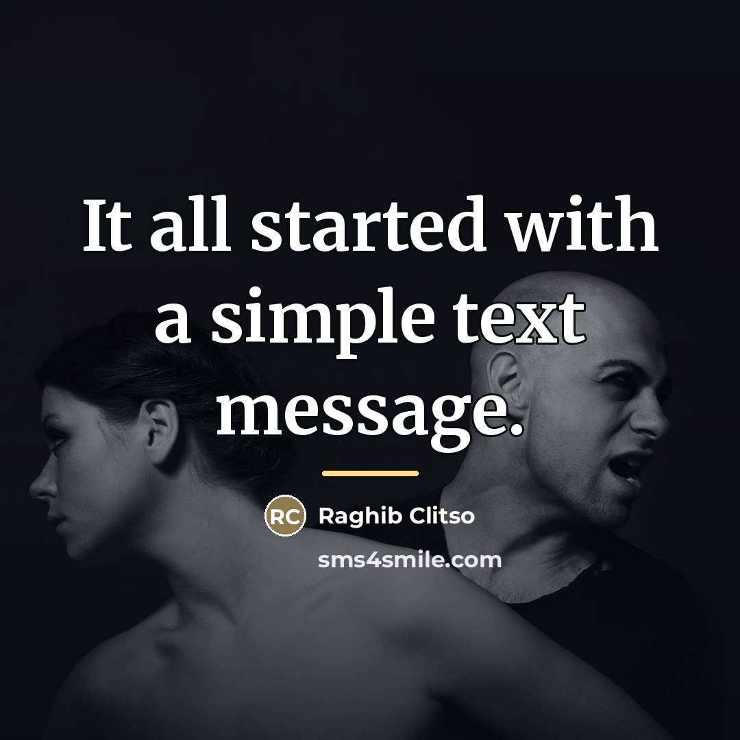 “It all started with a simple text message.…” quote by Raghib Clitso