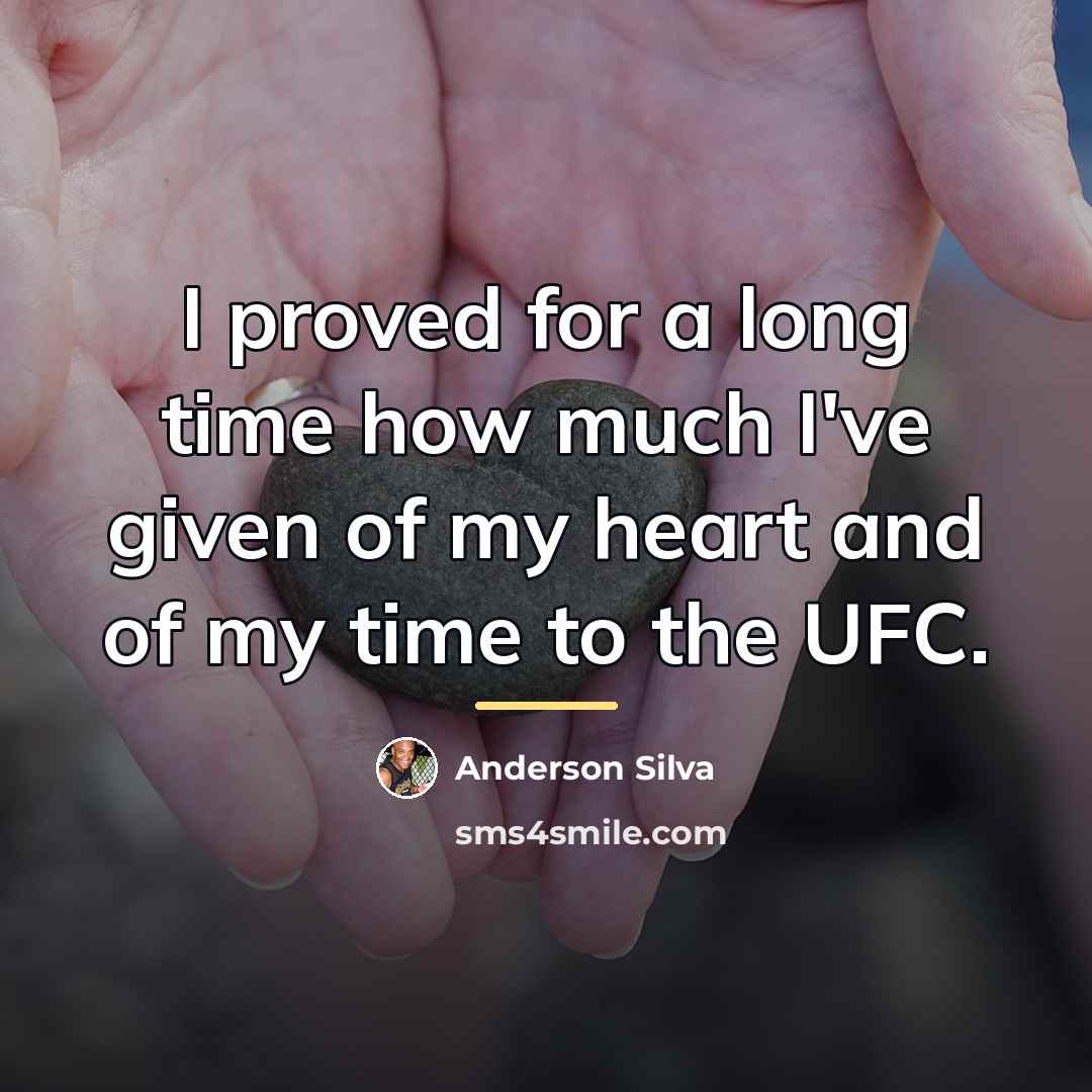 “I proved for a long time how much I've given…” quote by Anderson Silva