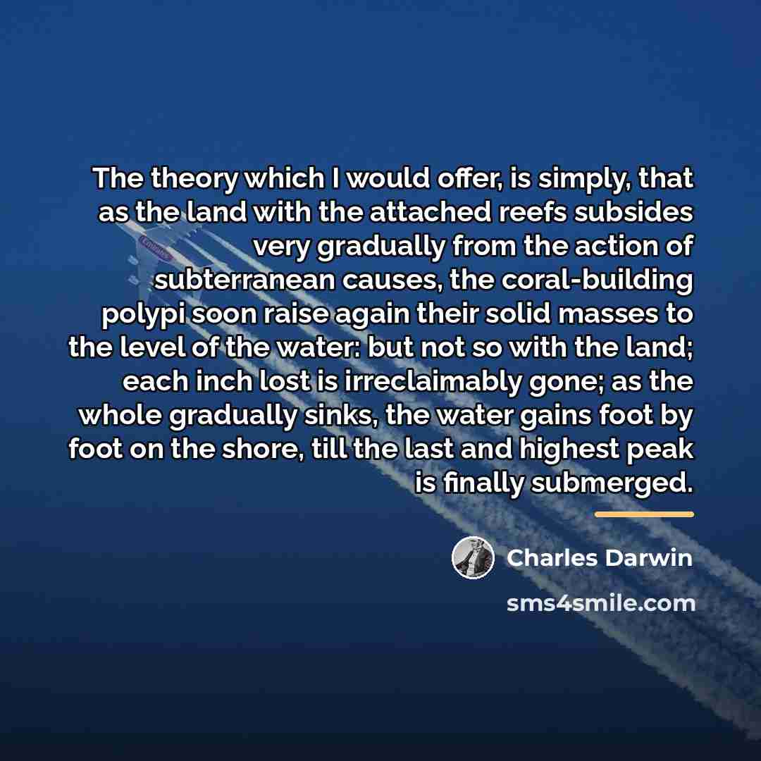 “The theory which I would offer, is simply, that as…” quote by Charles Darwin