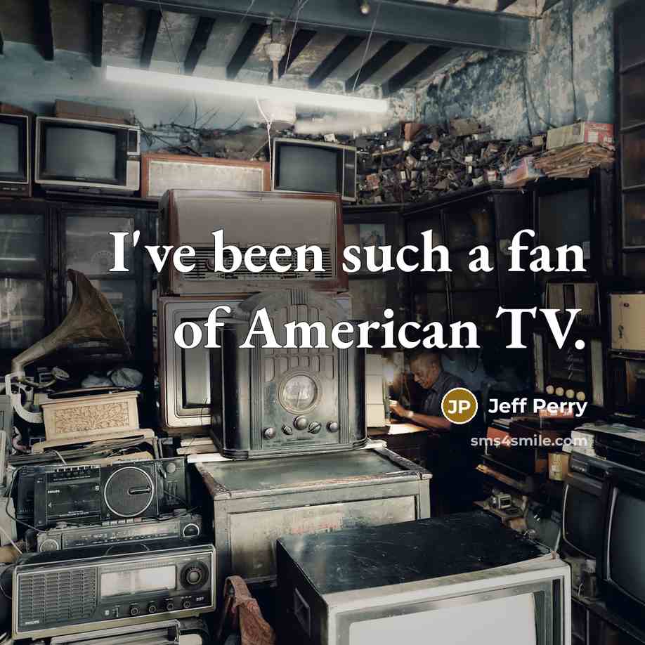 “I've been such a fan of American TV.…” quote by Jeff Perry