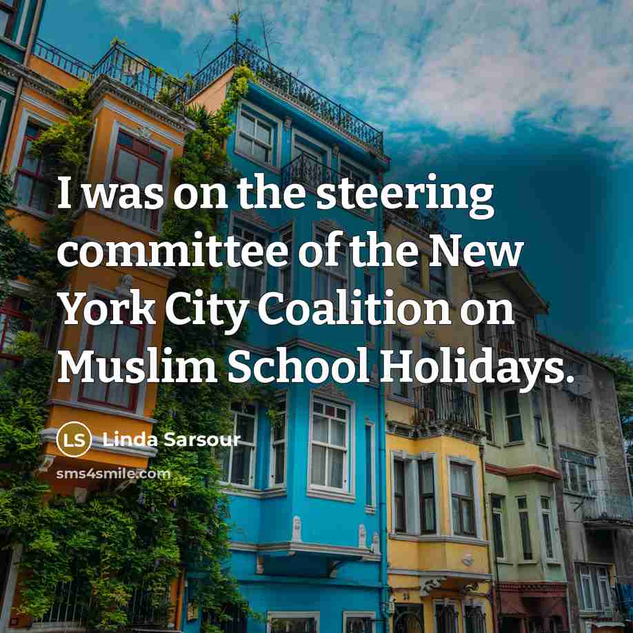 “I was on the steering committee of the New York…” quote by Linda Sarsour