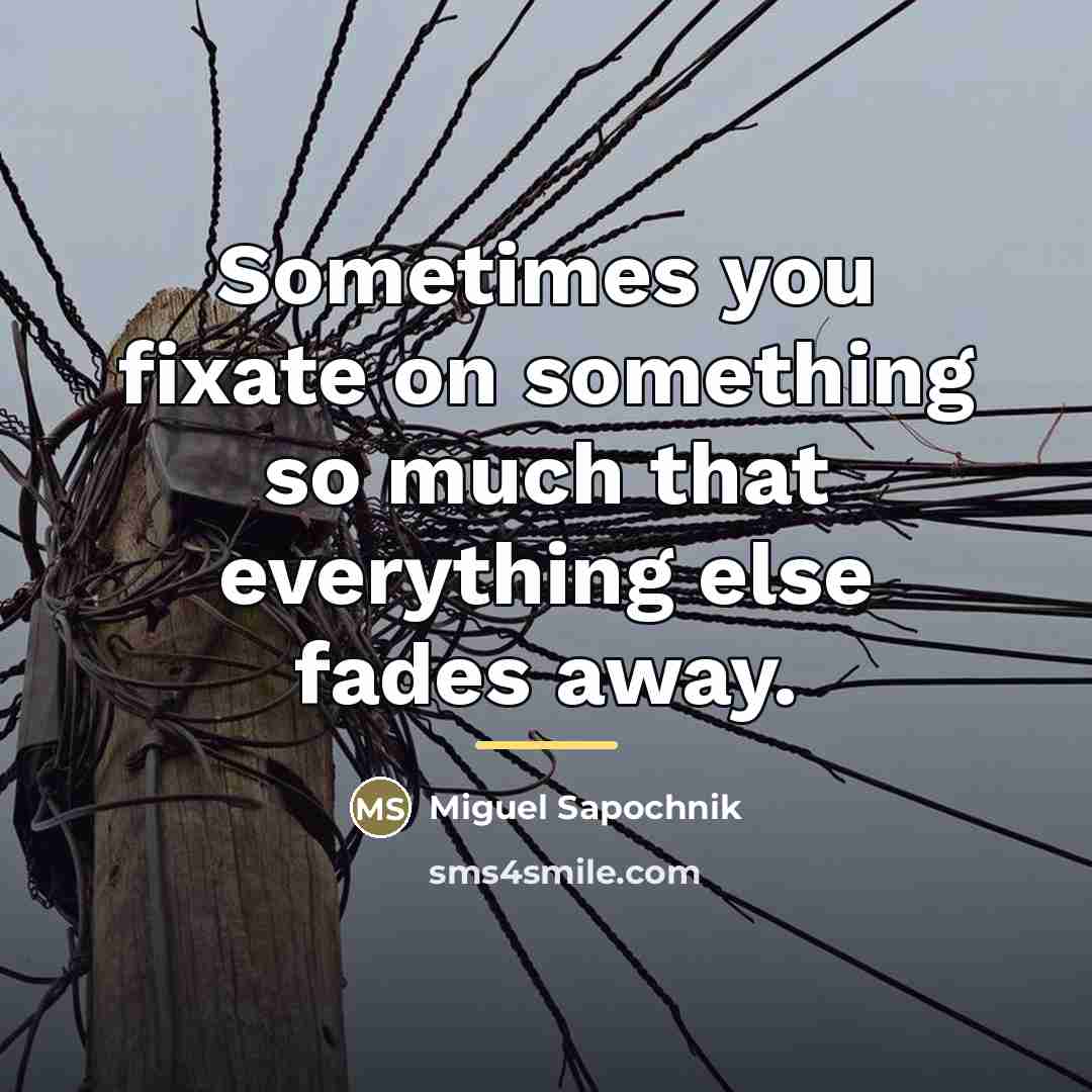 “Sometimes you fixate on something so much that everything else…” quote by Miguel Sapochnik