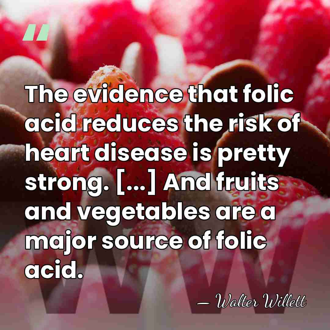 The evidence that folic acid reduces the risk of heart disease is&hellip; - Walter Willett