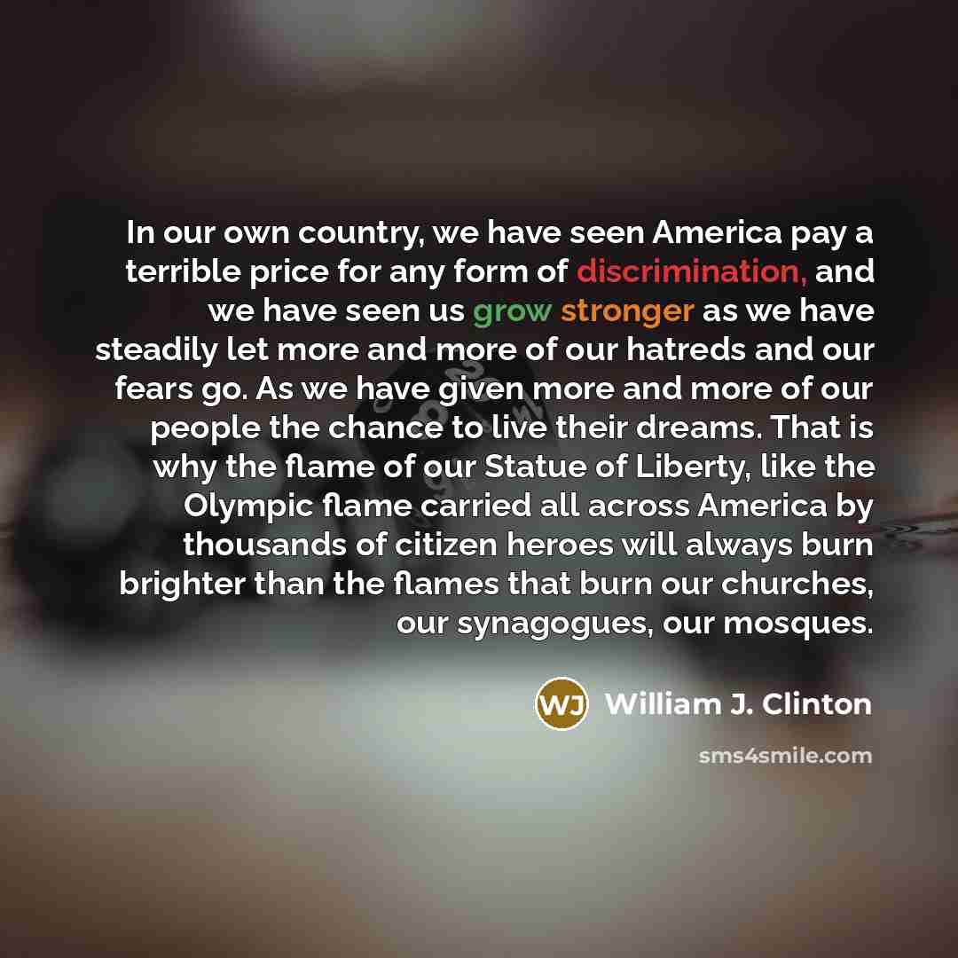 “In our own country, we have seen America pay a…” quote by William J. Clinton