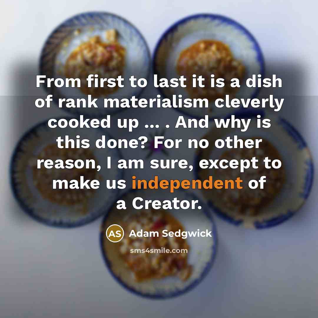 “From first to last it is a dish of rank…” quote by Adam Sedgwick