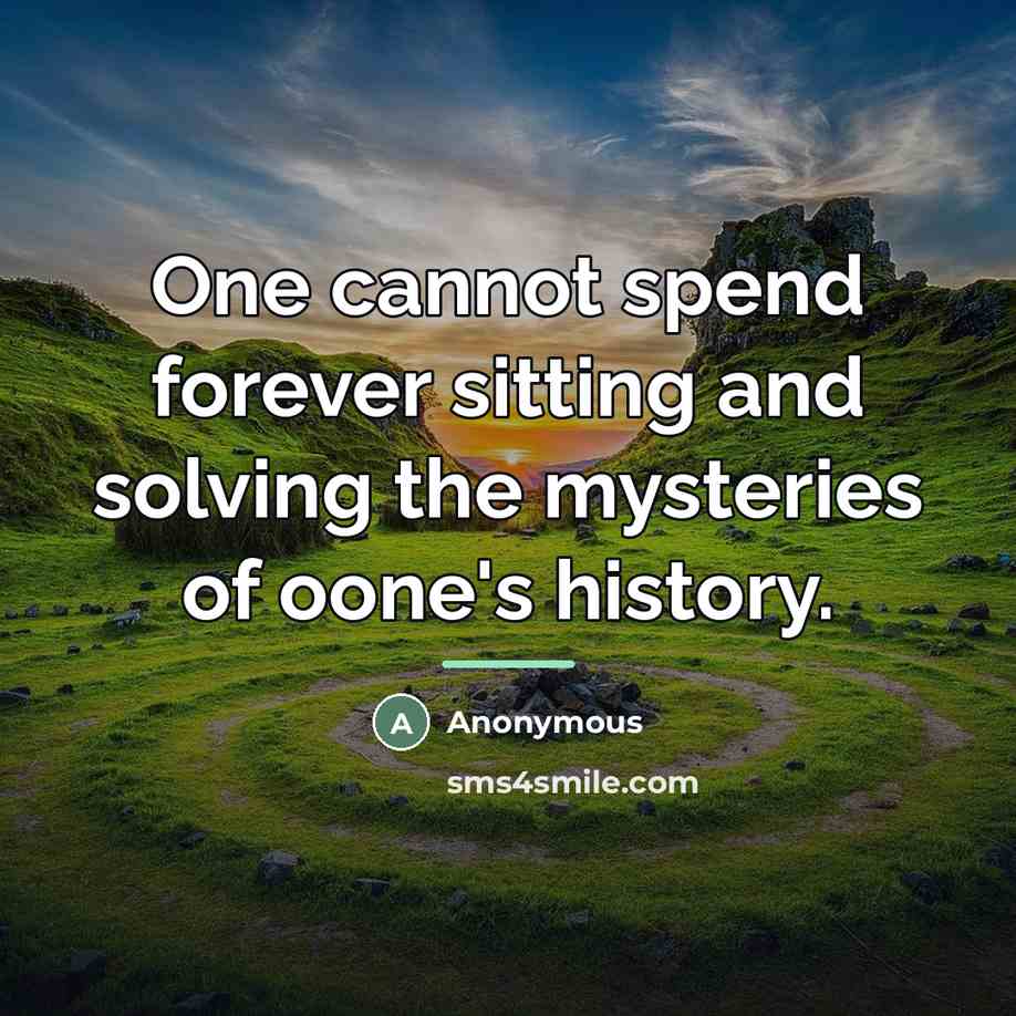 “One cannot spend forever sitting and solving the mysteries of…” quote by Anonymous