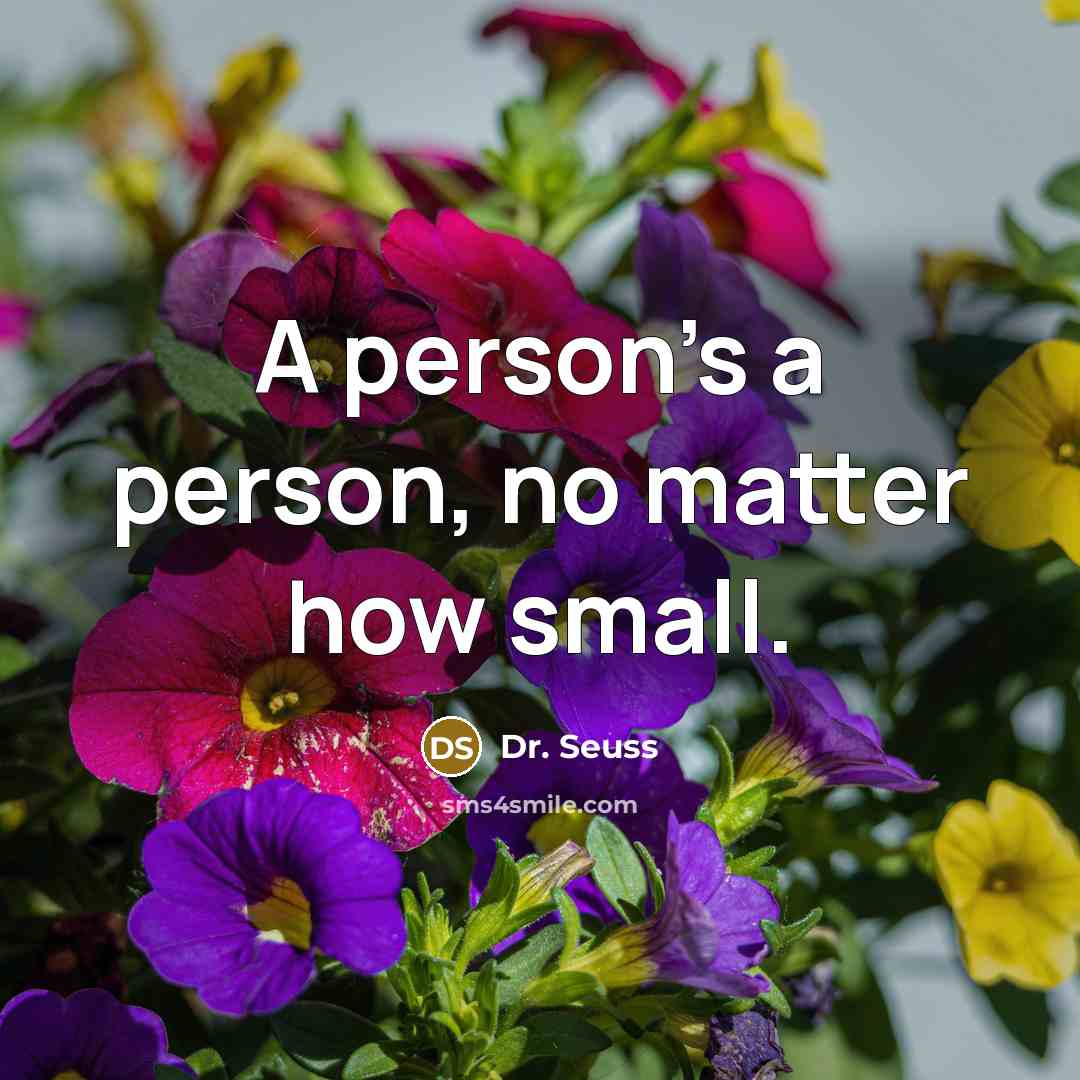 “A person's a person, no matter how small.…” quote by Dr. Seuss