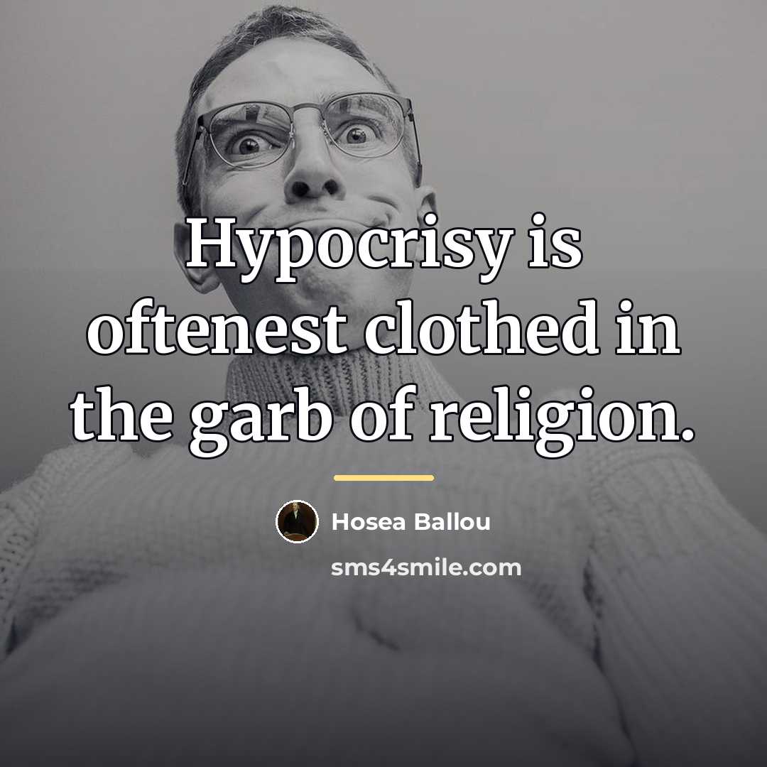 “Hypocrisy is oftenest clothed in the garb of religion.…” quote by Hosea Ballou