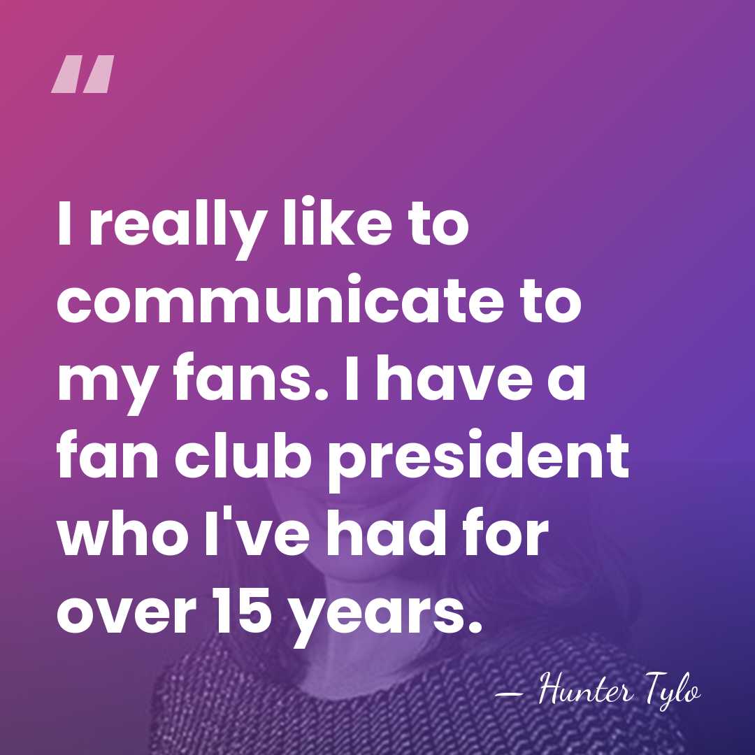 I really like to communicate to my fans. I have a fan&hellip; - Hunter Tylo