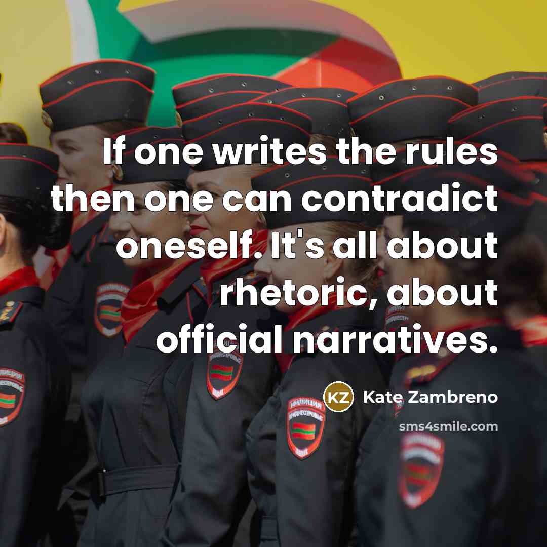 “If one writes the rules then one can contradict oneself.…” quote by Kate Zambreno