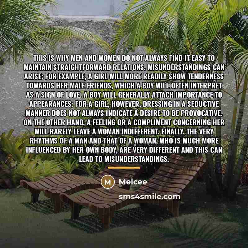 “This is why men and women do not always find…” quote by Meicee
