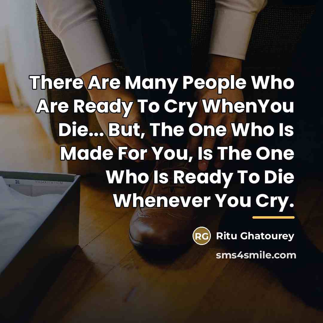 “There Are Many People Who Are Ready To Cry WhenYou…” quote by Ritu Ghatourey