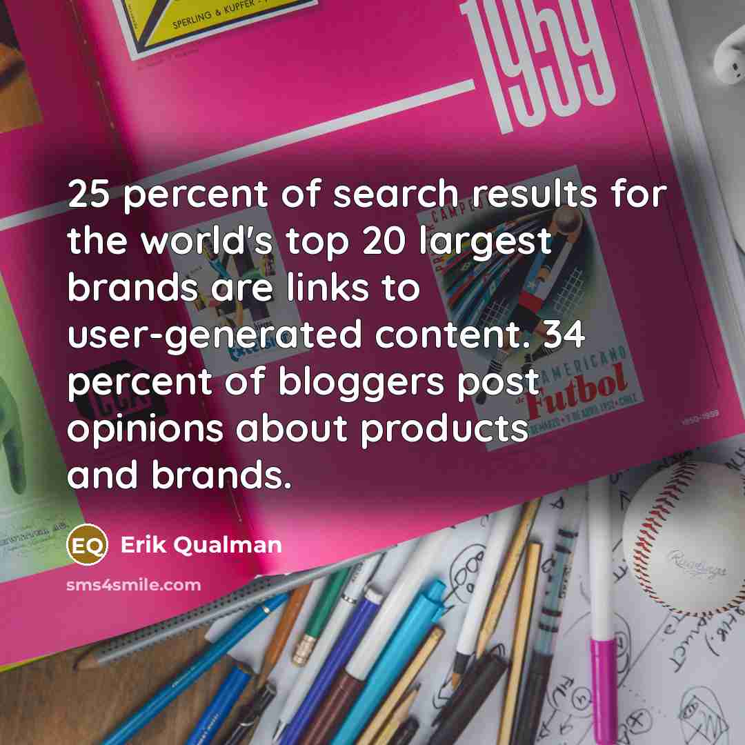 “25 percent of search results for the world's top 20…” quote by Erik Qualman