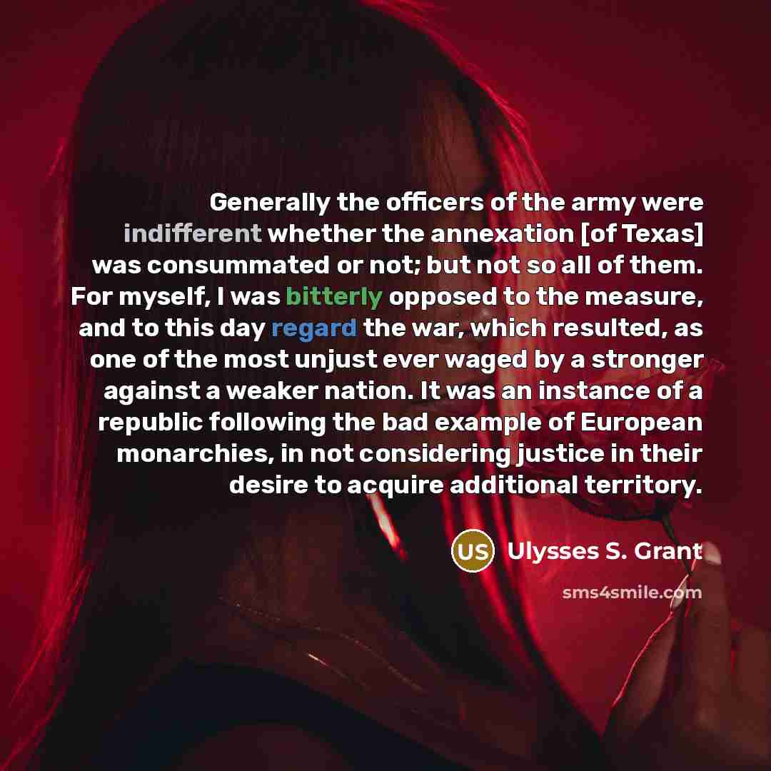 “Generally the officers of the army were indifferent whether the…” quote by Ulysses S. Grant