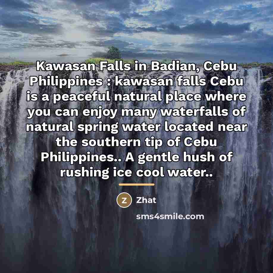 “Kawasan Falls in Badian, Cebu Philippines : kawasan falls Cebu…” quote by Zhat