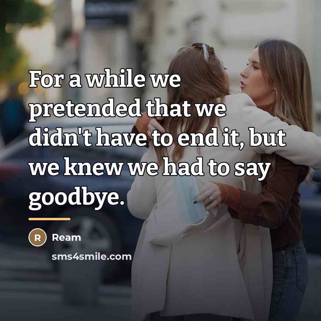 “For a while we pretended that we didn't have to…” quote by Ream