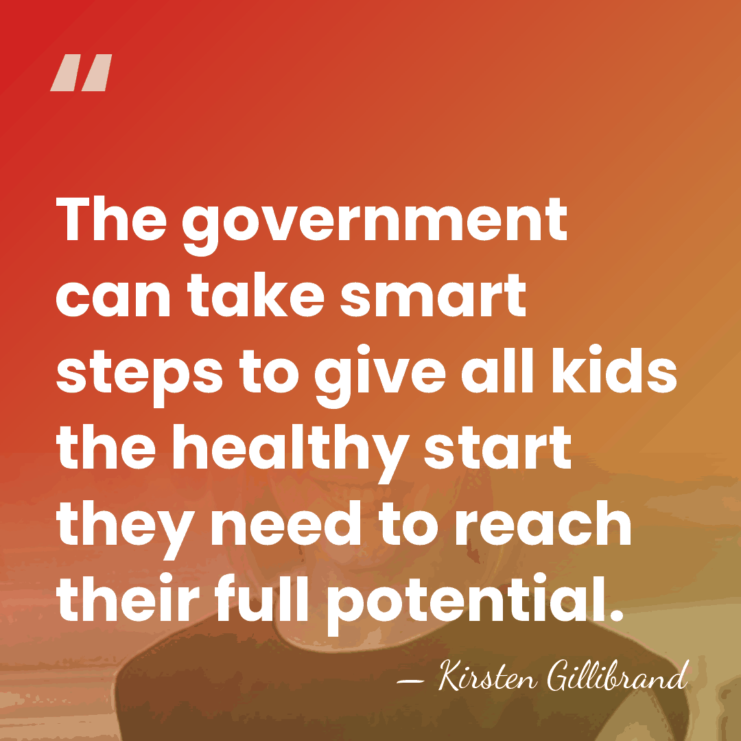 The government can take smart steps to give all kids the healthy&hellip; - Kirsten Gillibrand