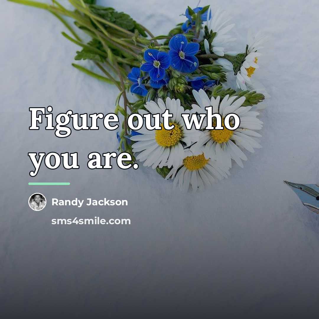 “Figure out who you are.…” quote by Randy Jackson