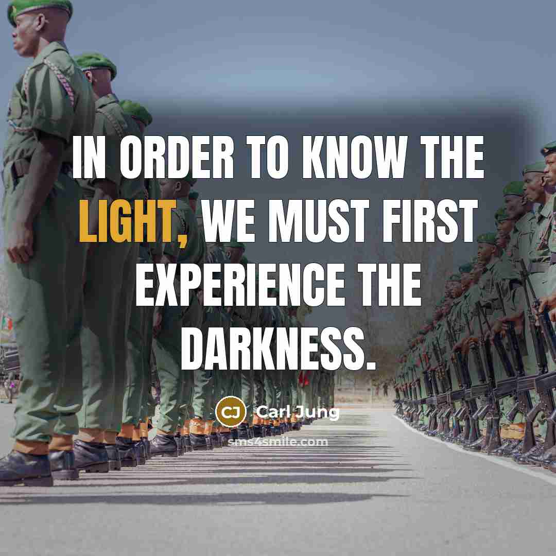 “In order to know the light, we must first experience…” quote by Carl Jung