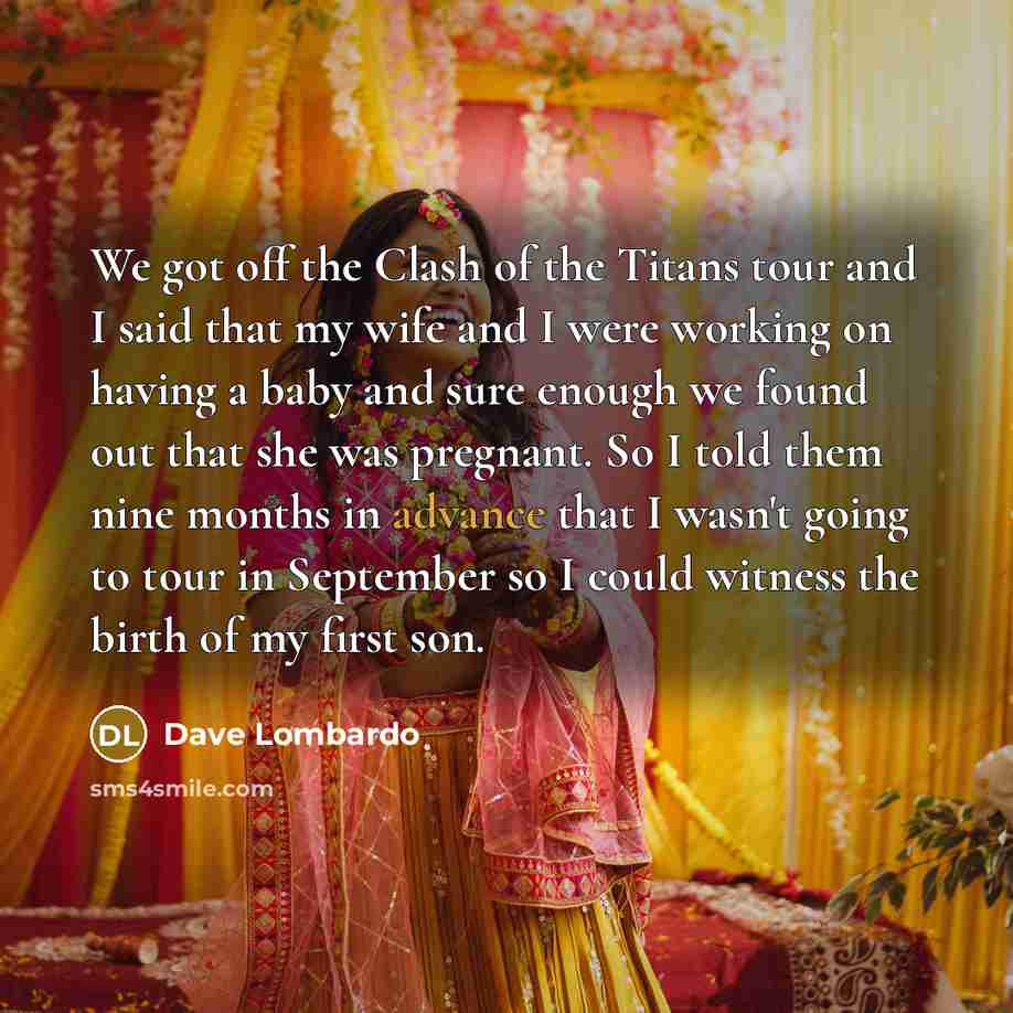 “We got off the Clash of the Titans tour and…” quote by Dave Lombardo