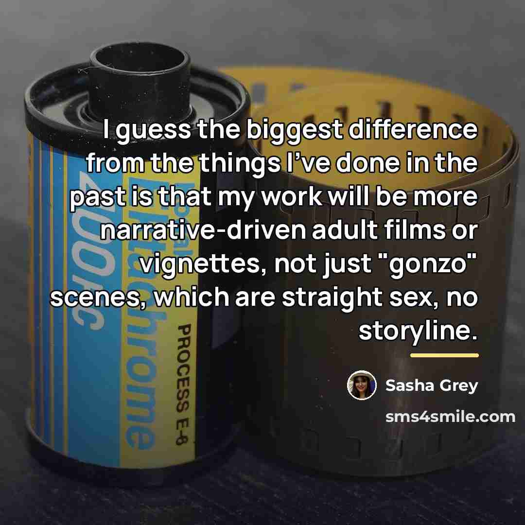 “I guess the biggest difference from the things I've done…” quote by Sasha Grey