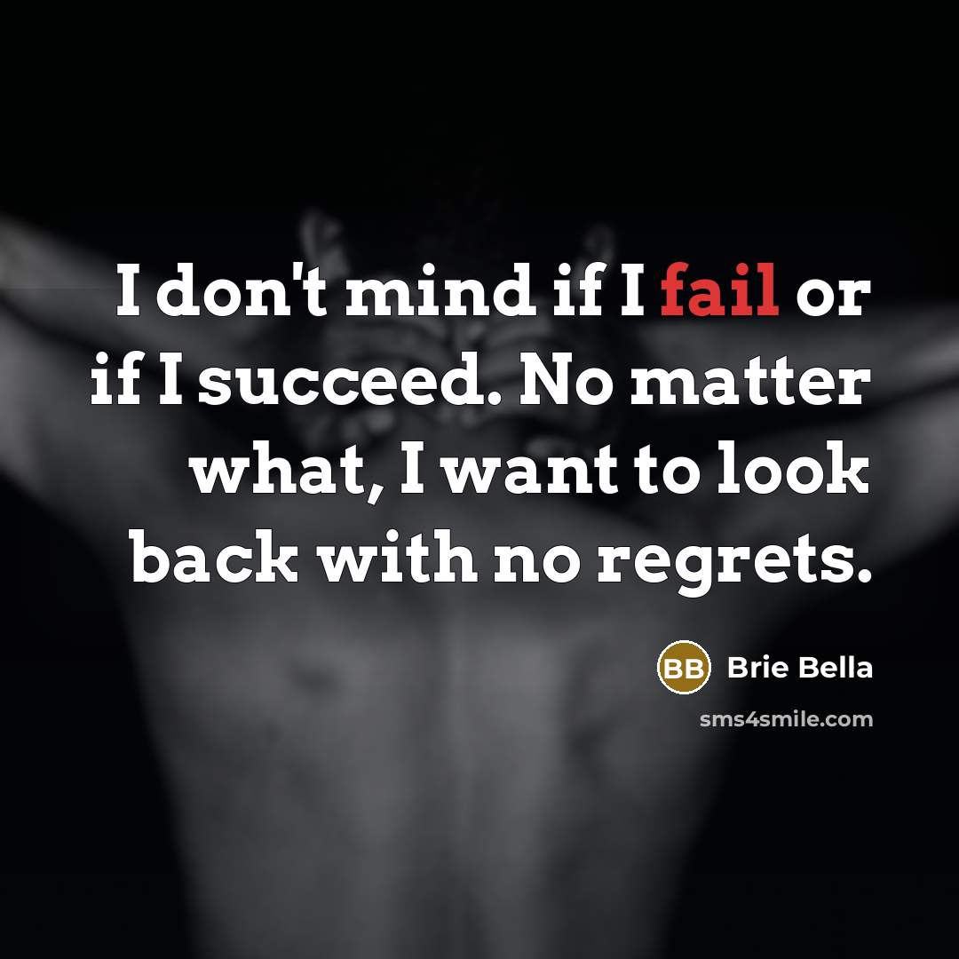 “I don't mind if I fail or if I succeed.…” quote by Brie Bella