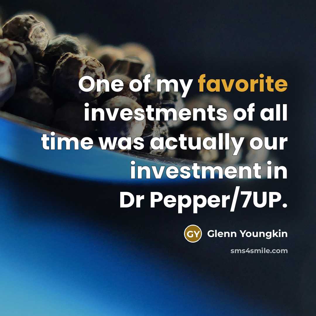 “One of my favorite investments of all time was actually…” quote by Glenn Youngkin