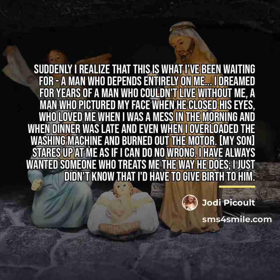 “Suddenly I realize that this is what I've been waiting…” quote by Jodi Picoult