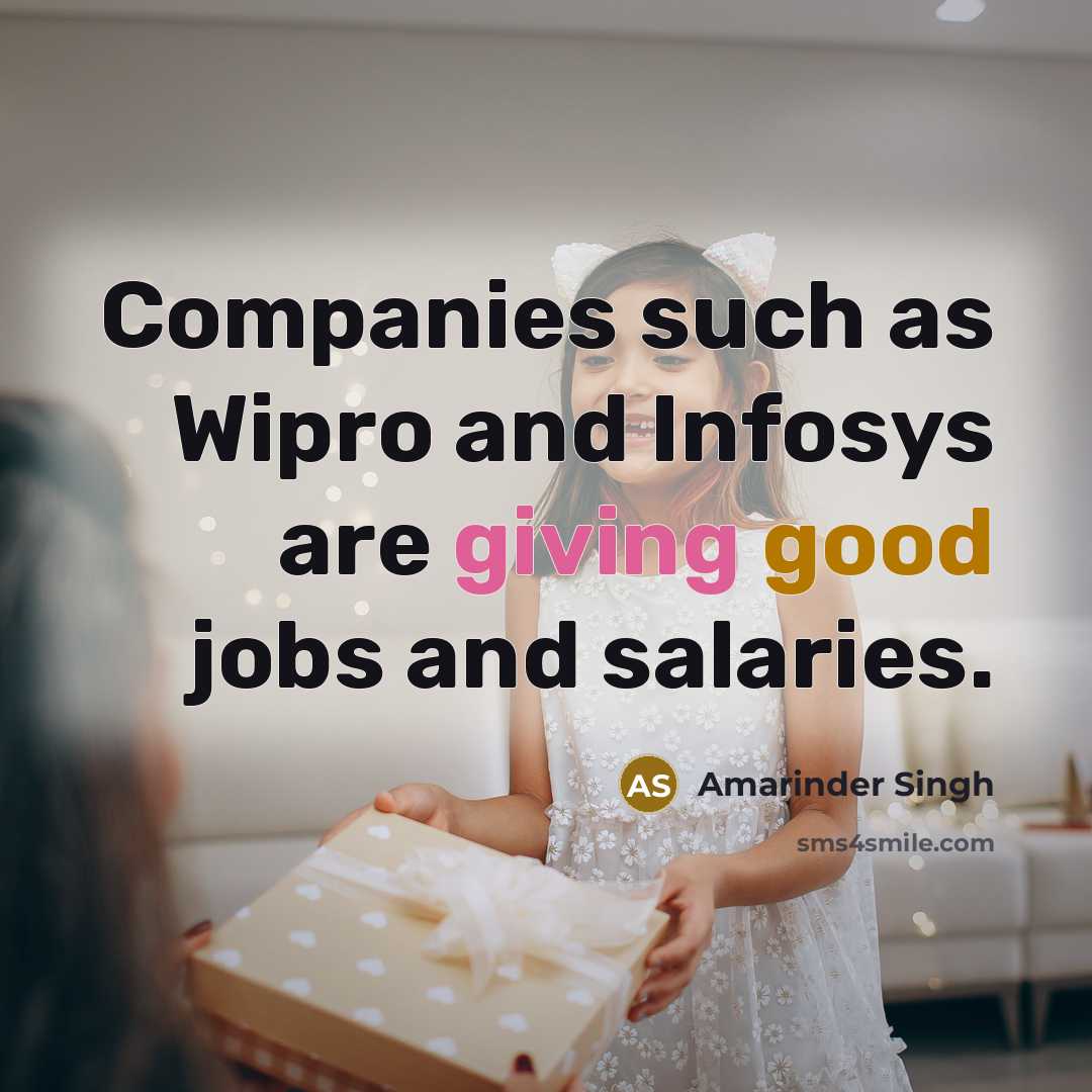 “Companies such as Wipro and Infosys are giving good jobs…” quote by Amarinder Singh