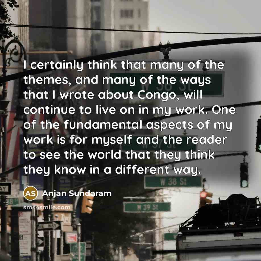 “I certainly think that many of the themes, and many…” quote by Anjan Sundaram