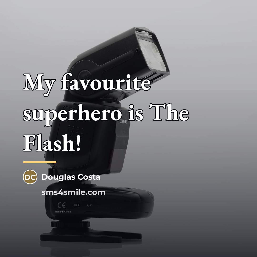 “My favourite superhero is The Flash!…” quote by Douglas Costa