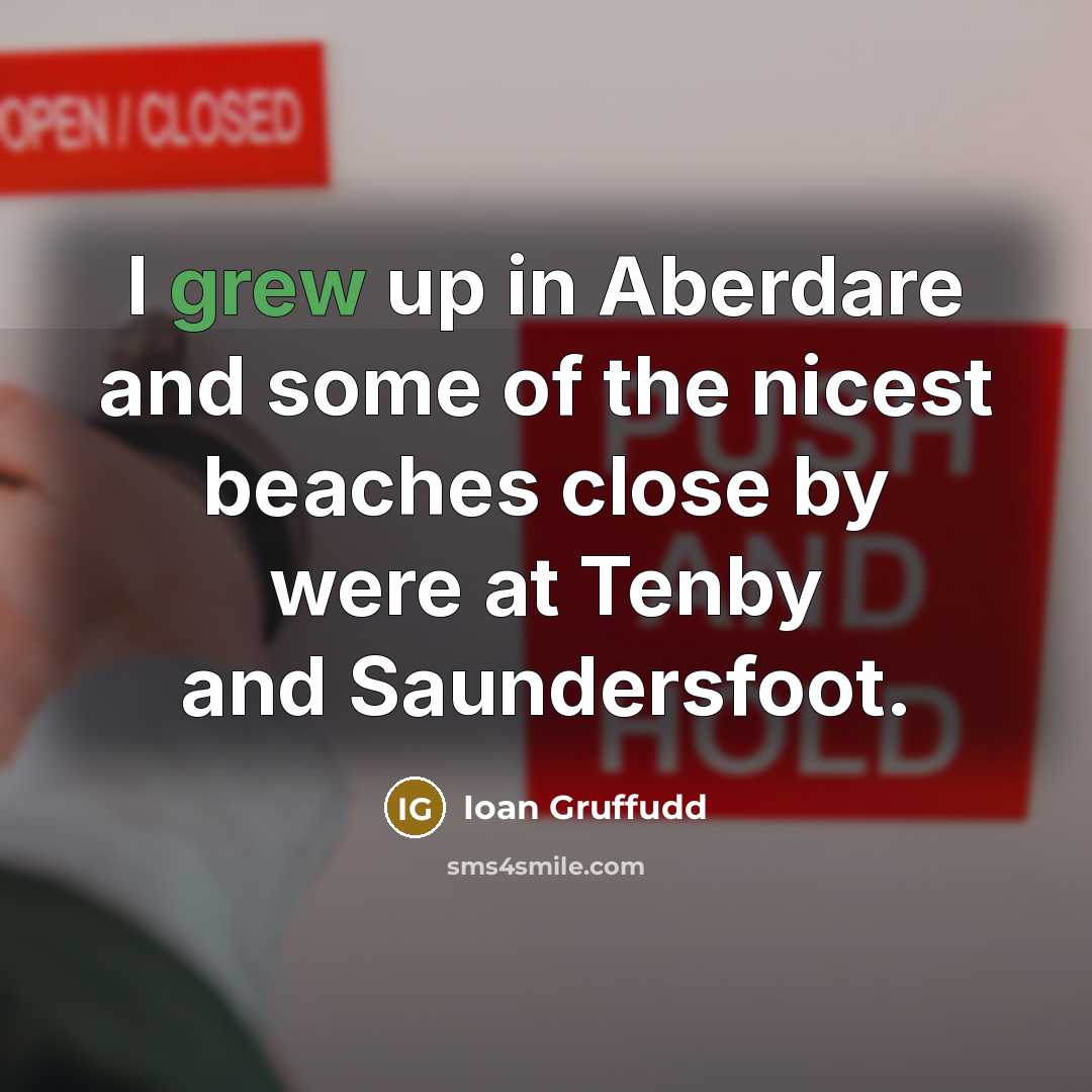 “I grew up in Aberdare and some of the nicest…” quote by Ioan Gruffudd