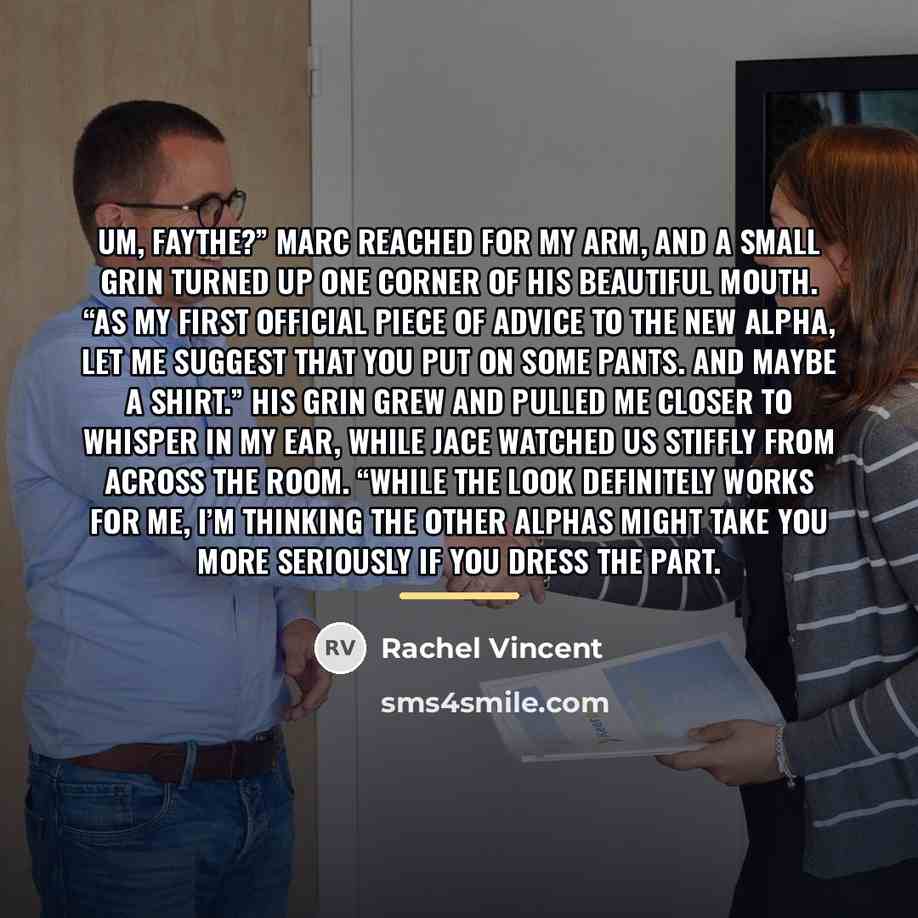 “Um, Faythe?” Marc reached for my arm, and a small…” quote by Rachel Vincent